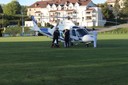 Hélicoptère du Samu sur le terrain de foot de Waldighoffen le 9 sept 2011