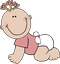 Bébé fille à 4 pattes
