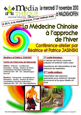Affiche pour la conférence Jasinski le 17 nov 2010 à la Médiathèque de Waldighoffen