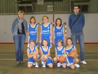 L’équipe des poussines 2 du basket-club CSSPP Waldighoffen. 