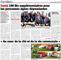1ère pierre - article L’ALSACE page 27 du 29 avril 2010