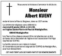 Annonce mortuaire Albert Kueny