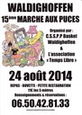 Affiche du 15ème marché aux puces le dimanche 24 aout 2014 à Waldighoffen. 