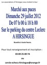 Affiche Marché aux Puces Hirsingue 29 juillet 2012