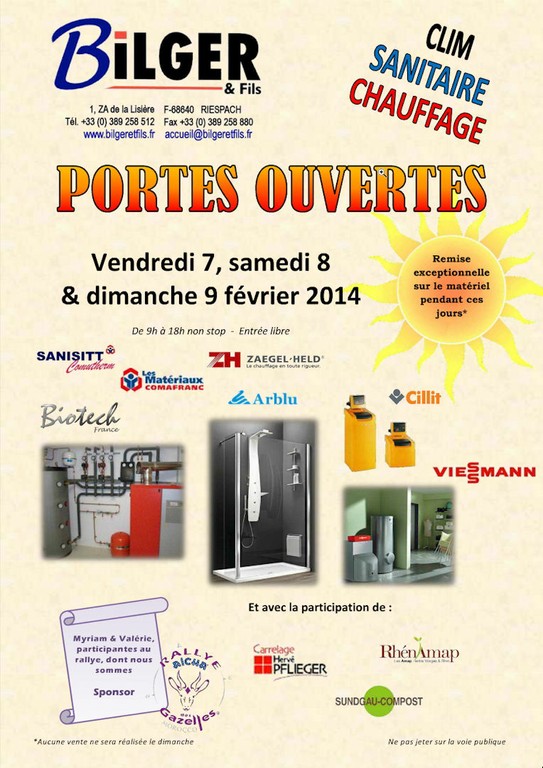 Journées Portes Ouvertes Vendredi 7, Samedi 8 et Dimanche 9 Février 2014 De 9h à 18h non stop // Entrée Libre