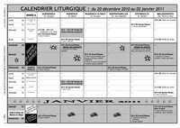 Image calendrier liturgique du 20 décembre au 2 janvier 2011