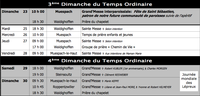 Calendrier liturgique de janvier 2011 - seconde partie