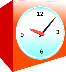 Horloge réveil orange