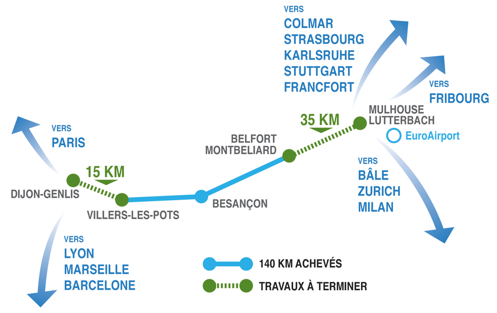 Carte TGV Rhin-Rhône