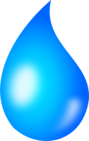 Dessin d'une goutte d'eau de couleur bleue.