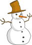 Bonhomme de neige avec chapeau