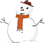 Bonhomme de neige avec écharpe