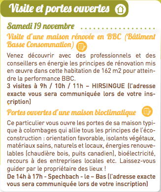 Visite et portes ouvertes