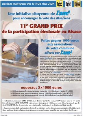 11ème GRAND PRIX de la participation électorale