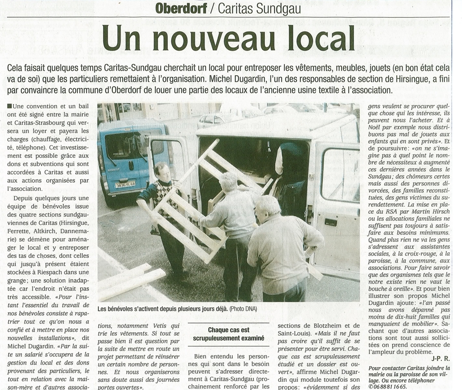 Caritas journal DNA