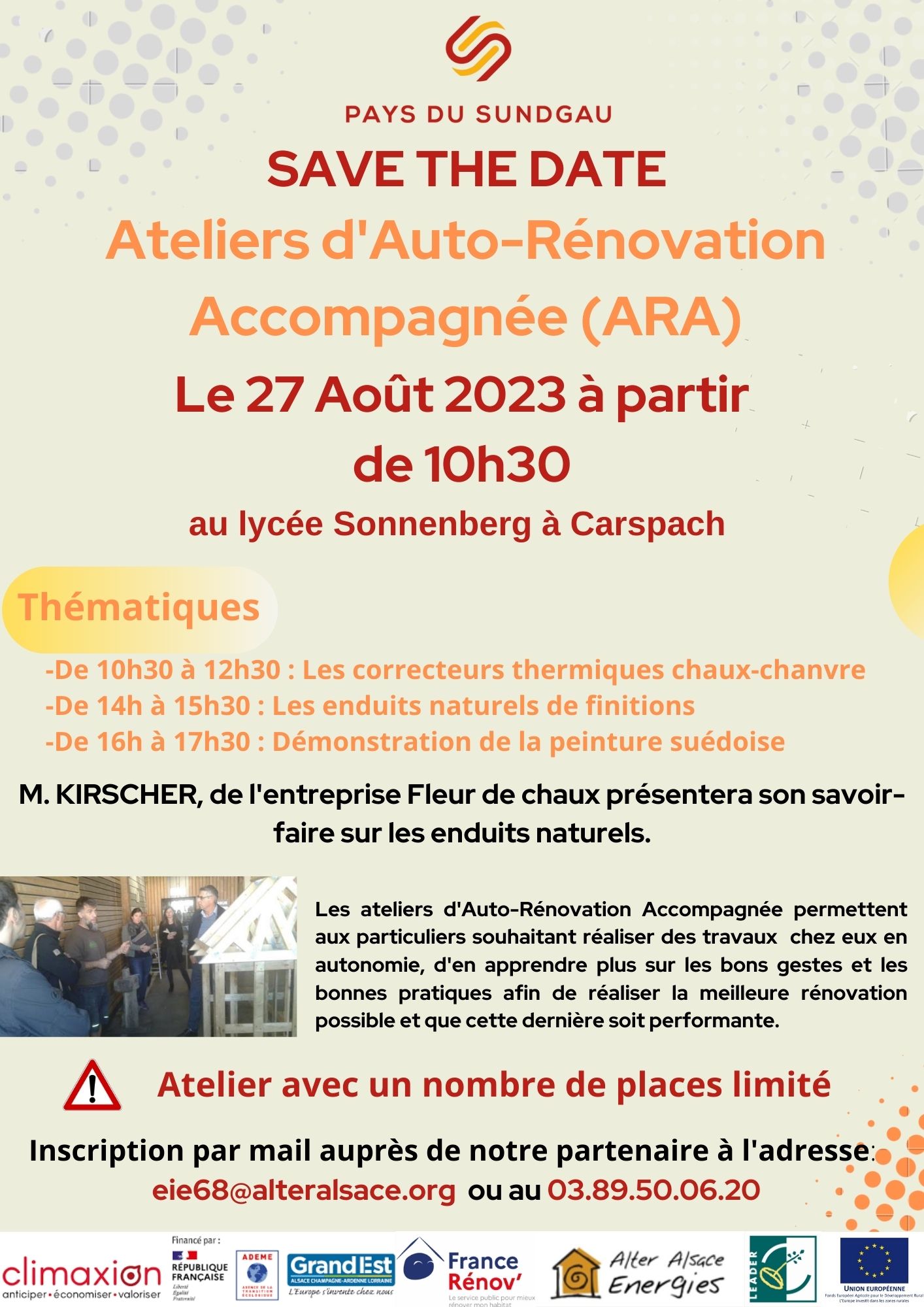 Affiche atelier auto rénovation accompagnée