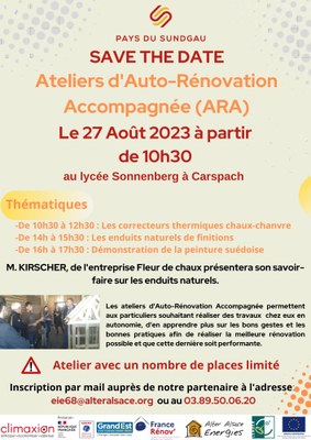 Affiche atelier auto rénovation accompagnée