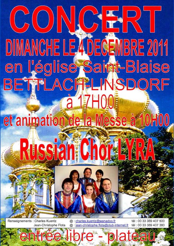 Affiche concert Russian ChorLyra