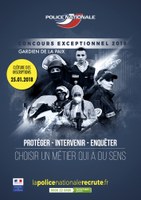 Affiche concours exceptionnel gardien de la Paix 2018