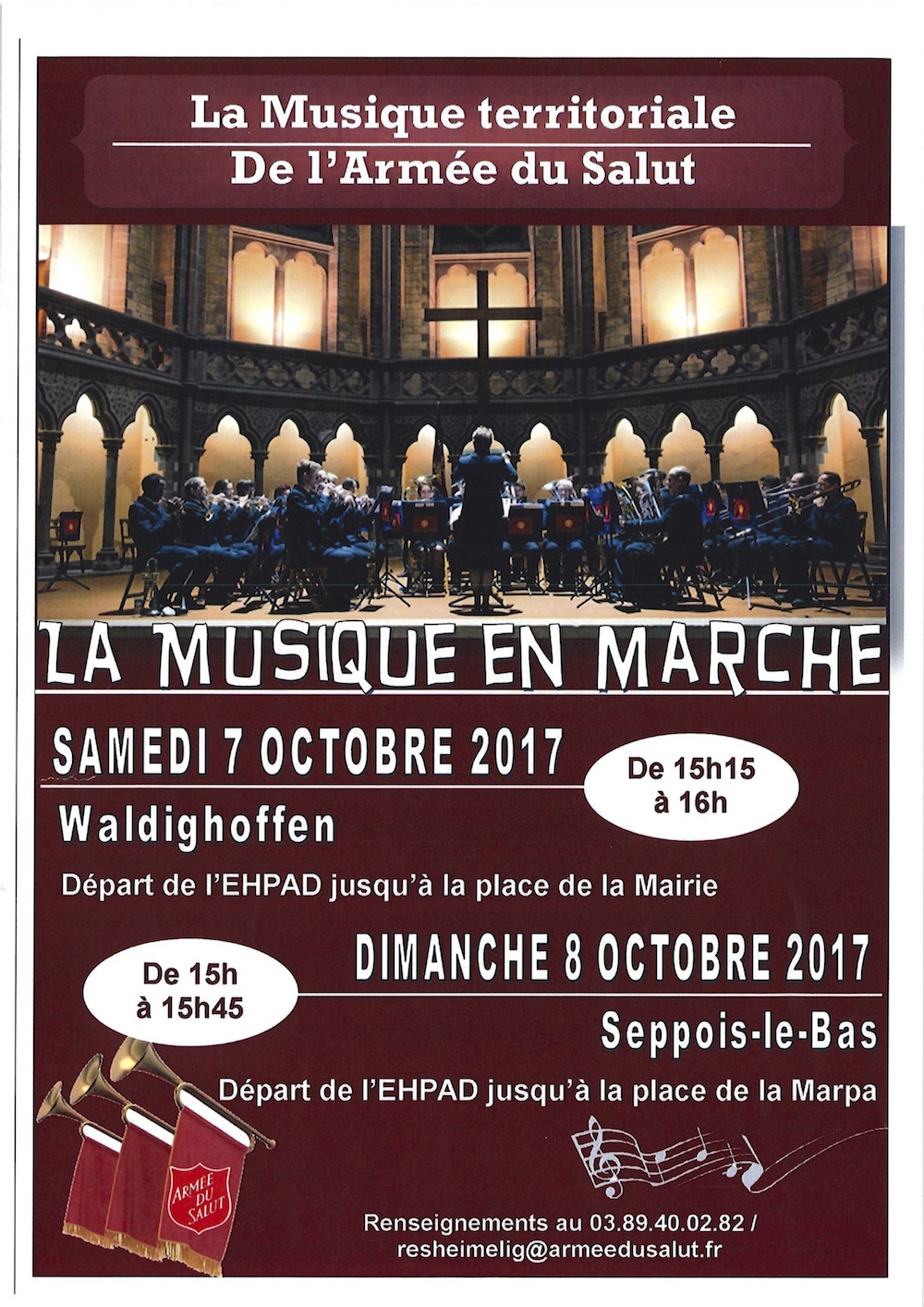 Affiche de la Musique territoriale de l'armée du salut