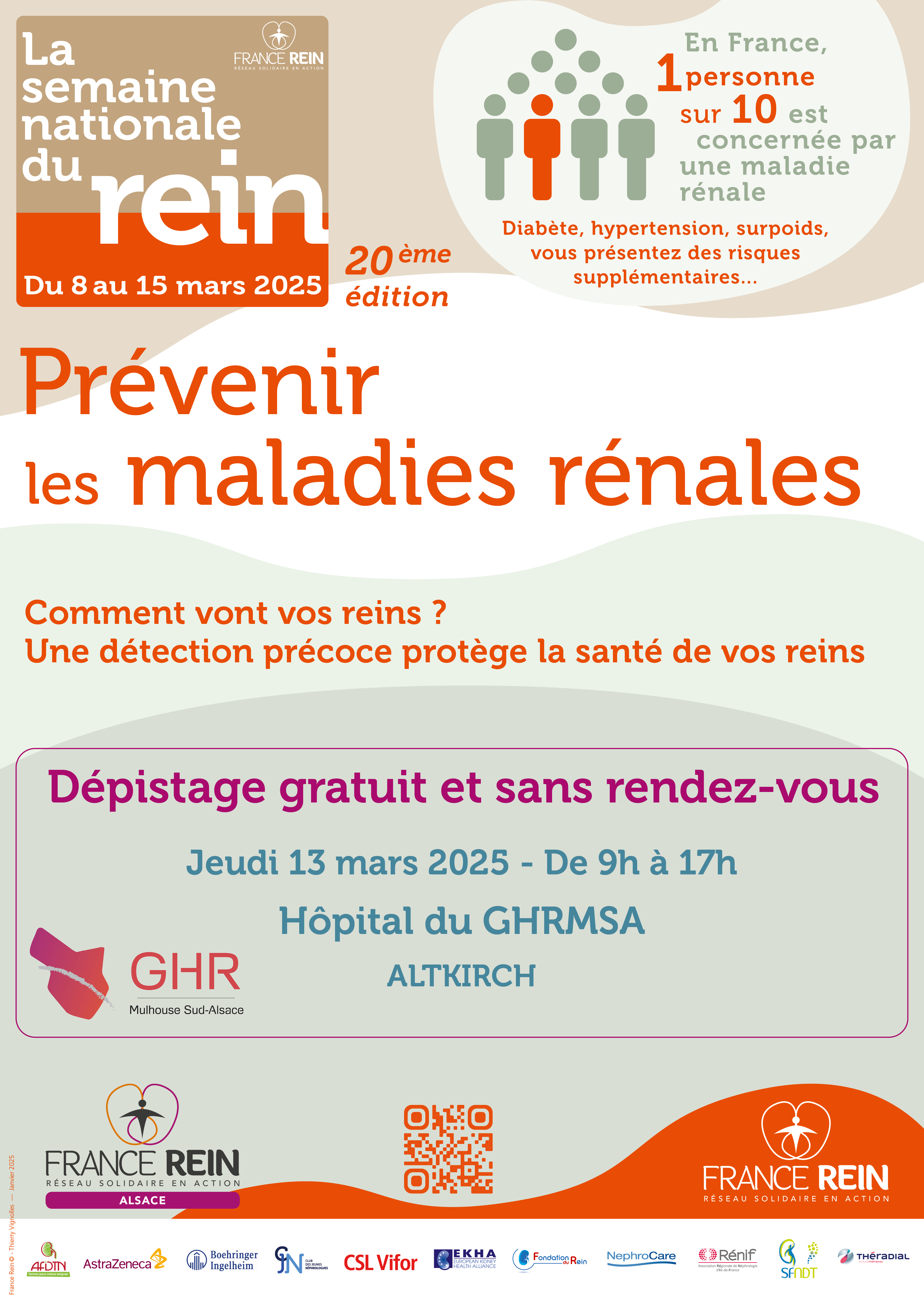 Affiche dépistage maladie des reins 13/03/2025
