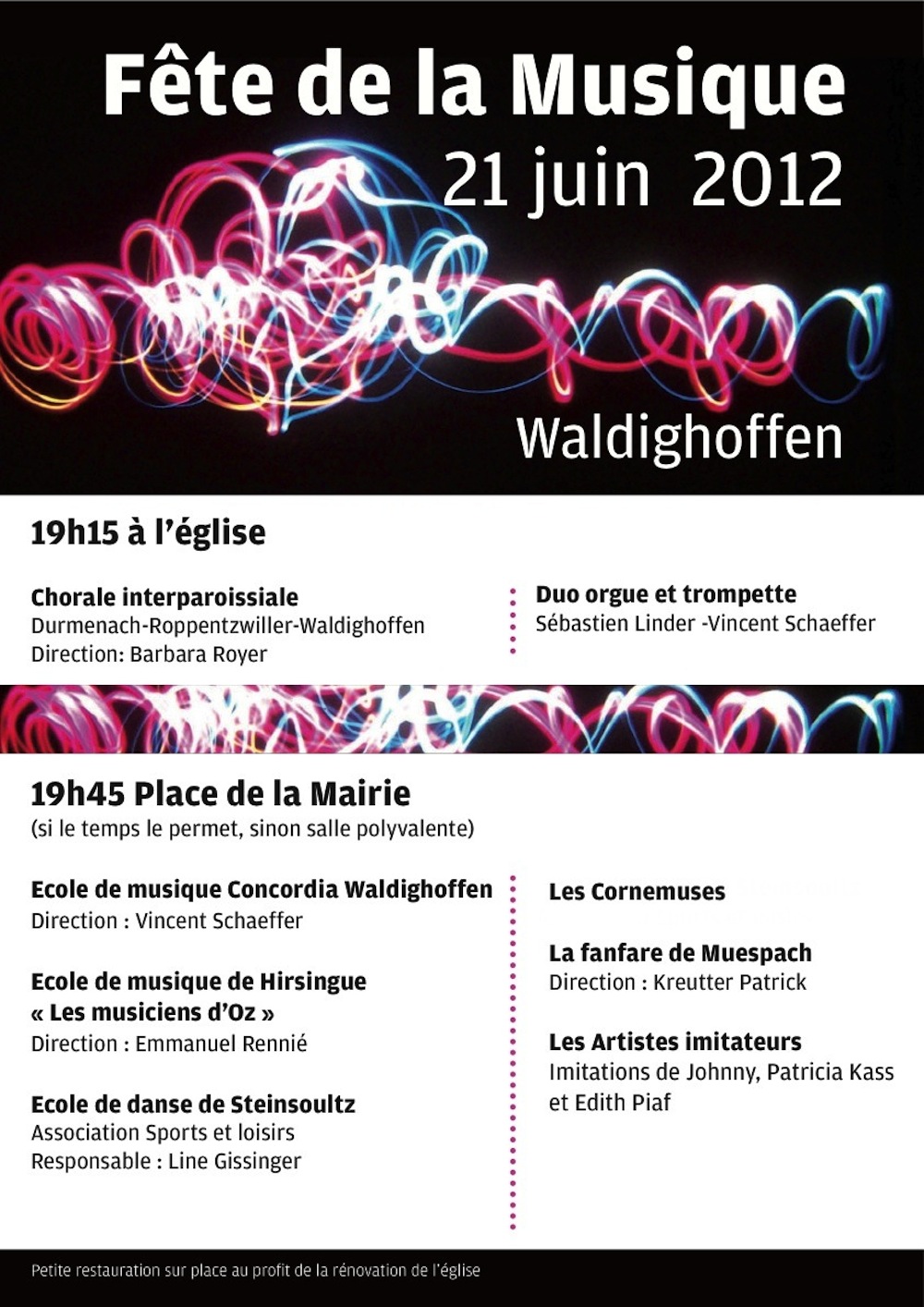 Affiche fête de la musique 2012 Waldighoffen