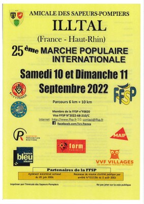Affiche marche populaire à Illtal 2022