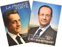 Affiches Elections présidentielles 2012 Sarkosy Hollande