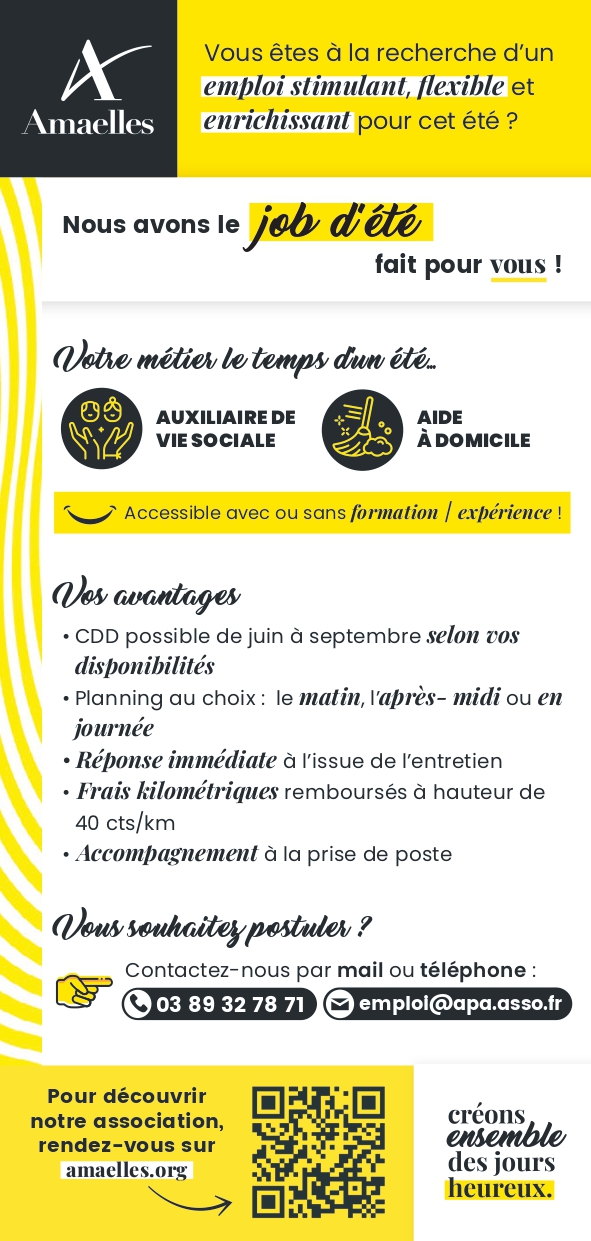 Amaelles job d'été 2025 verso
