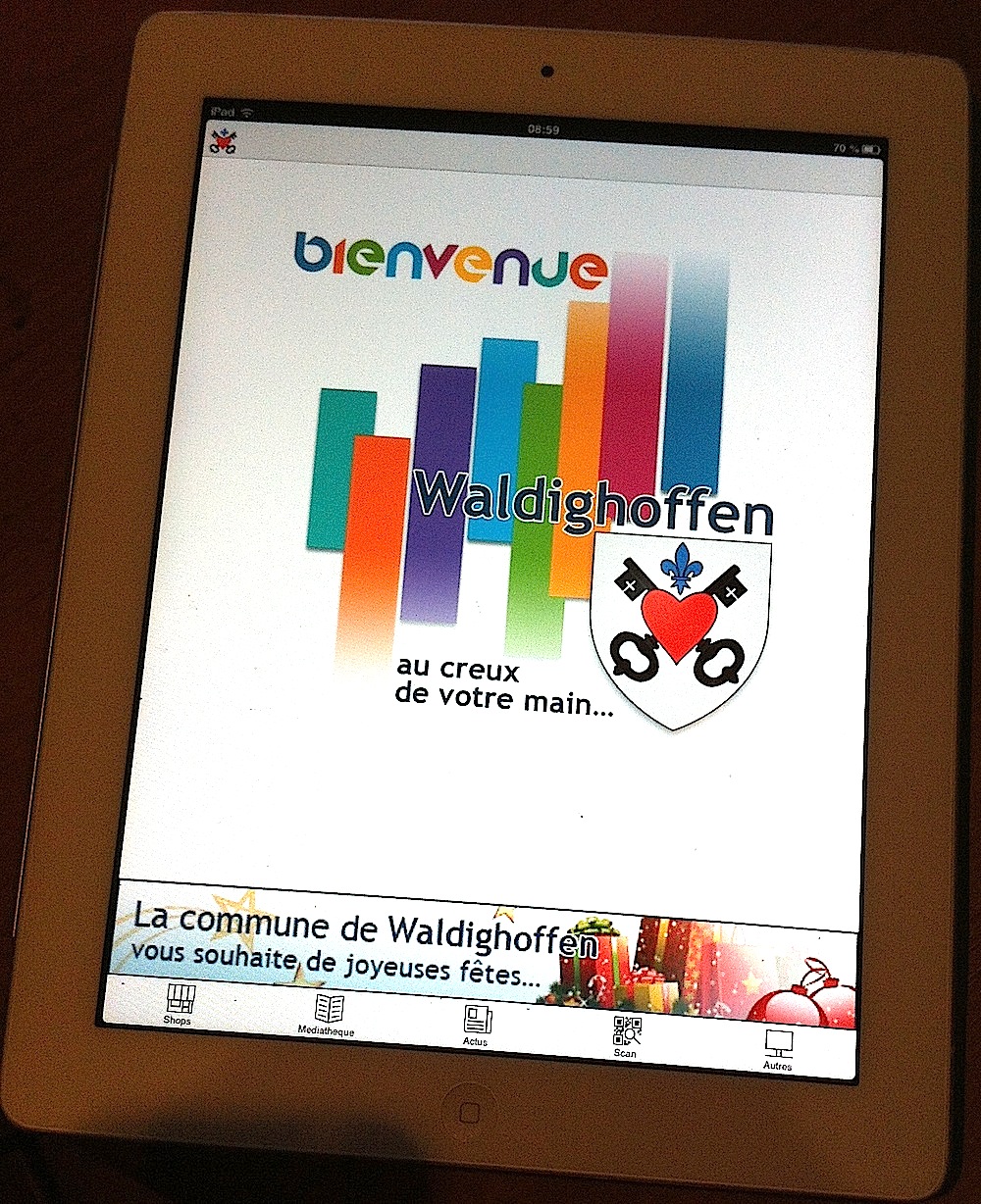 Appli Waldighoffen sur Ipad