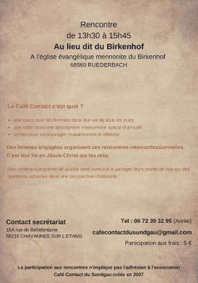 Café contact du Sundgau à Ruederbach
