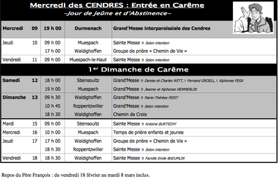 Photo calendrier liturgique du 23 février au 18 mars 2011 - partie 2