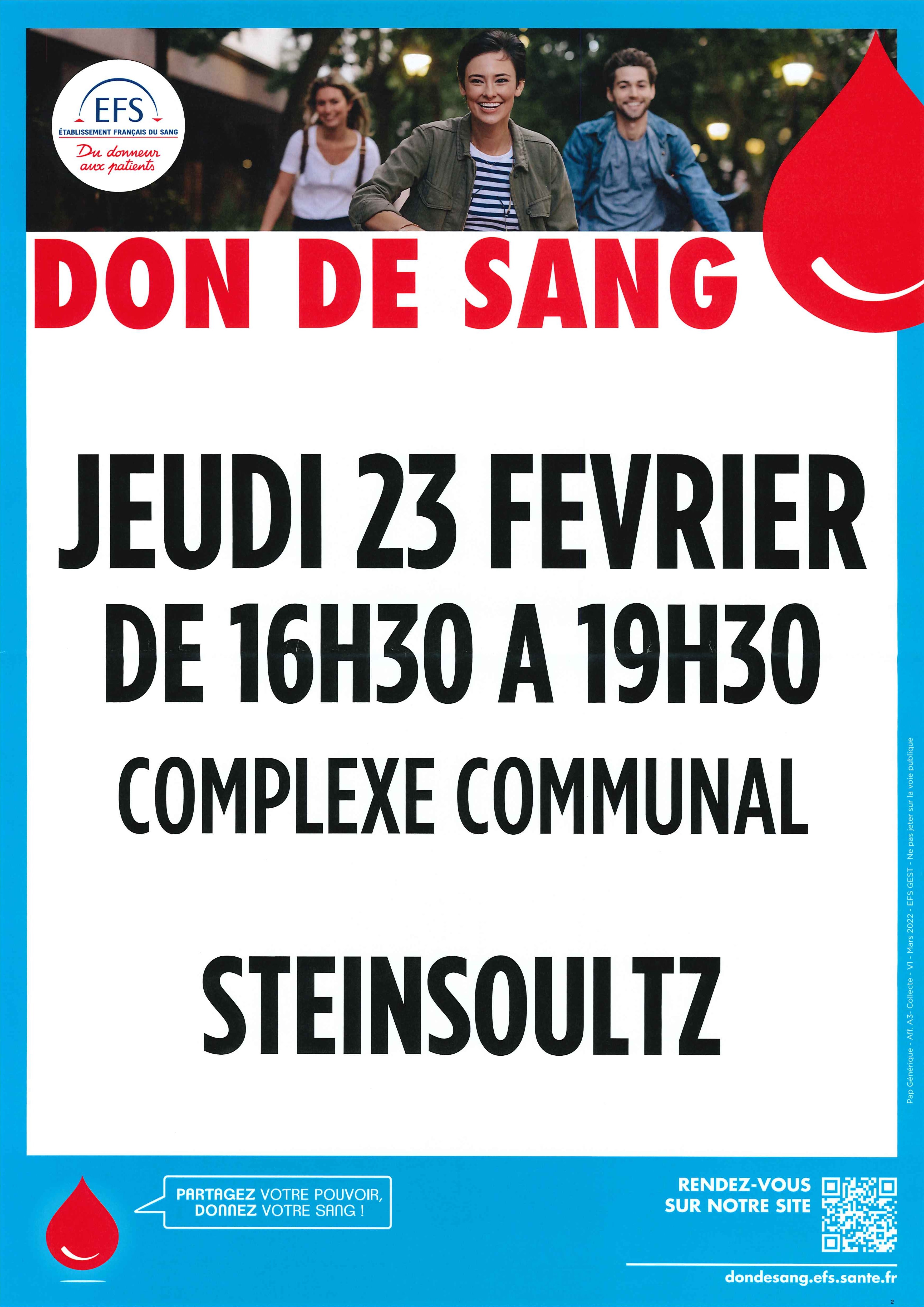 Don de Sang à Steinsoultz 