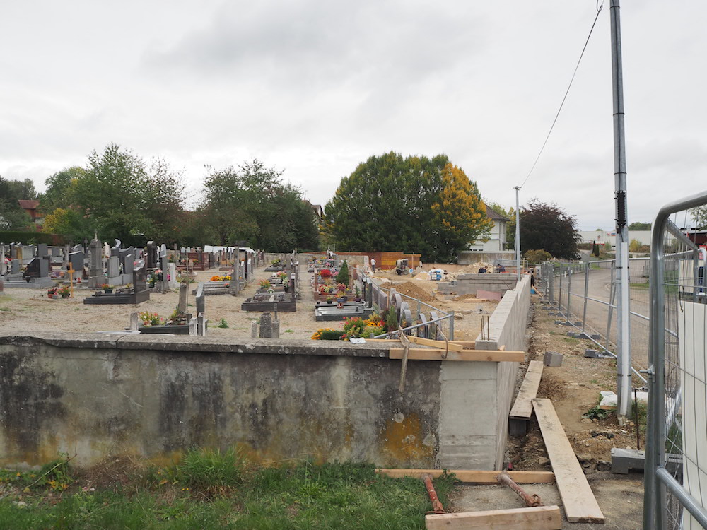 Extension du cimetière avancée des travaux 