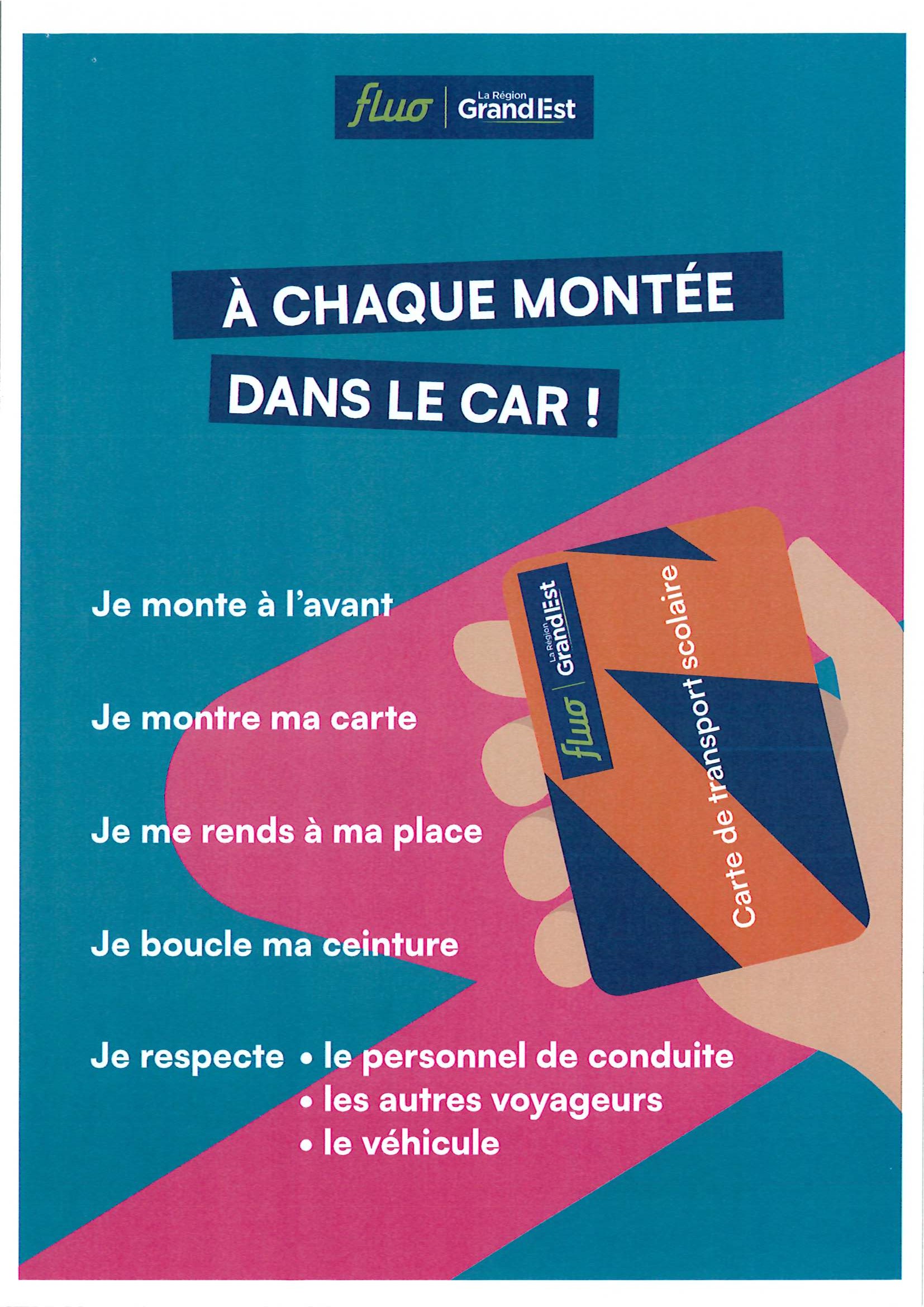 Fluo : règles à bord d'un bus
