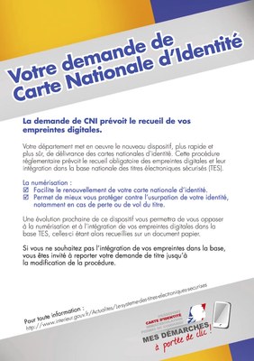 Flyer CNI empreintes