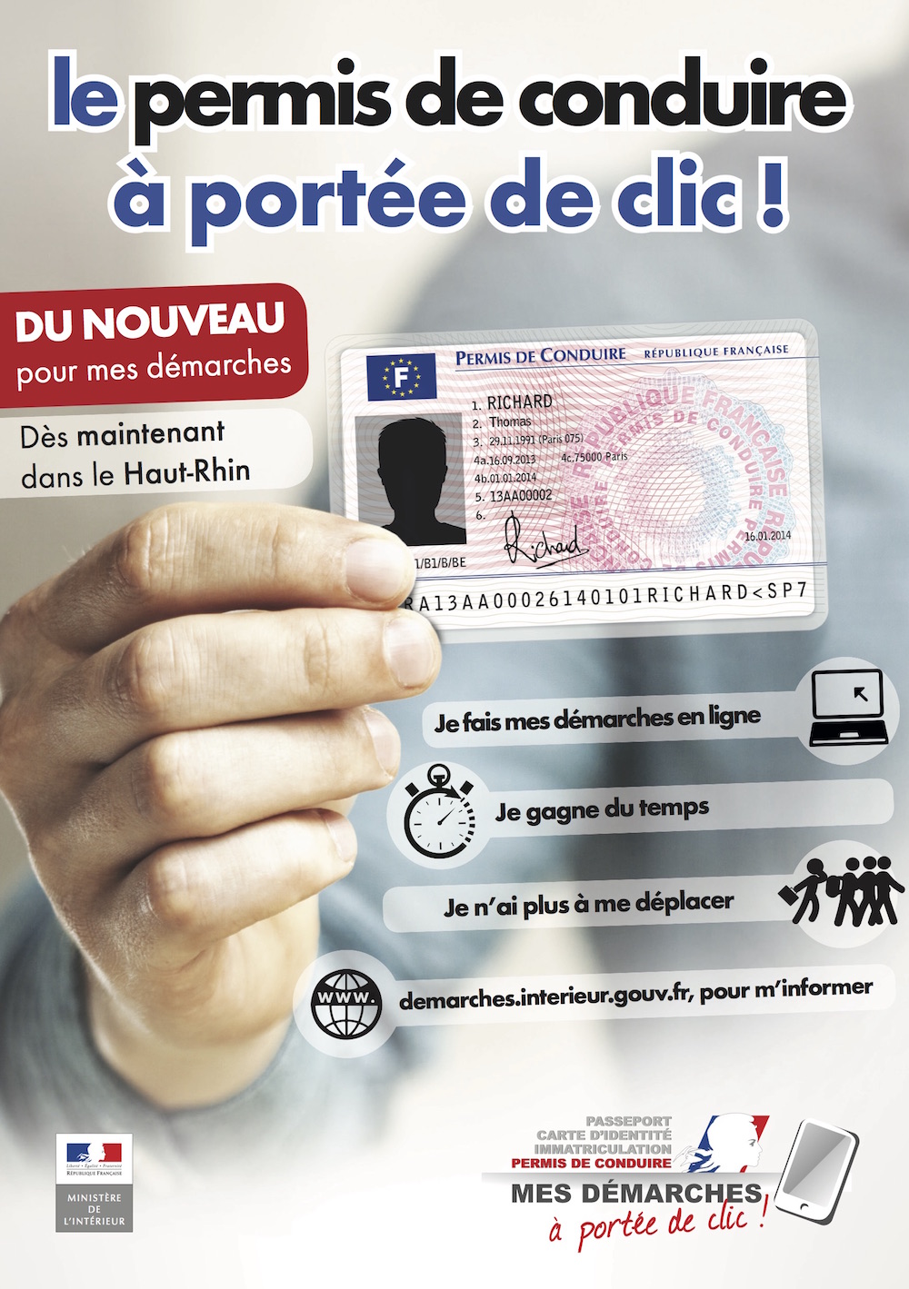 Flyer le permis de conduire a porté de clic