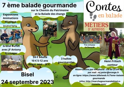 Flyer marche gourmande à Bisel 2023