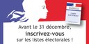 Image Listes électorales s'inscrire avant le 31 décembre