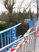 Etat du pont de Waldighoffen après l'accident dans la nuit du 20 au 21 novembre 2010