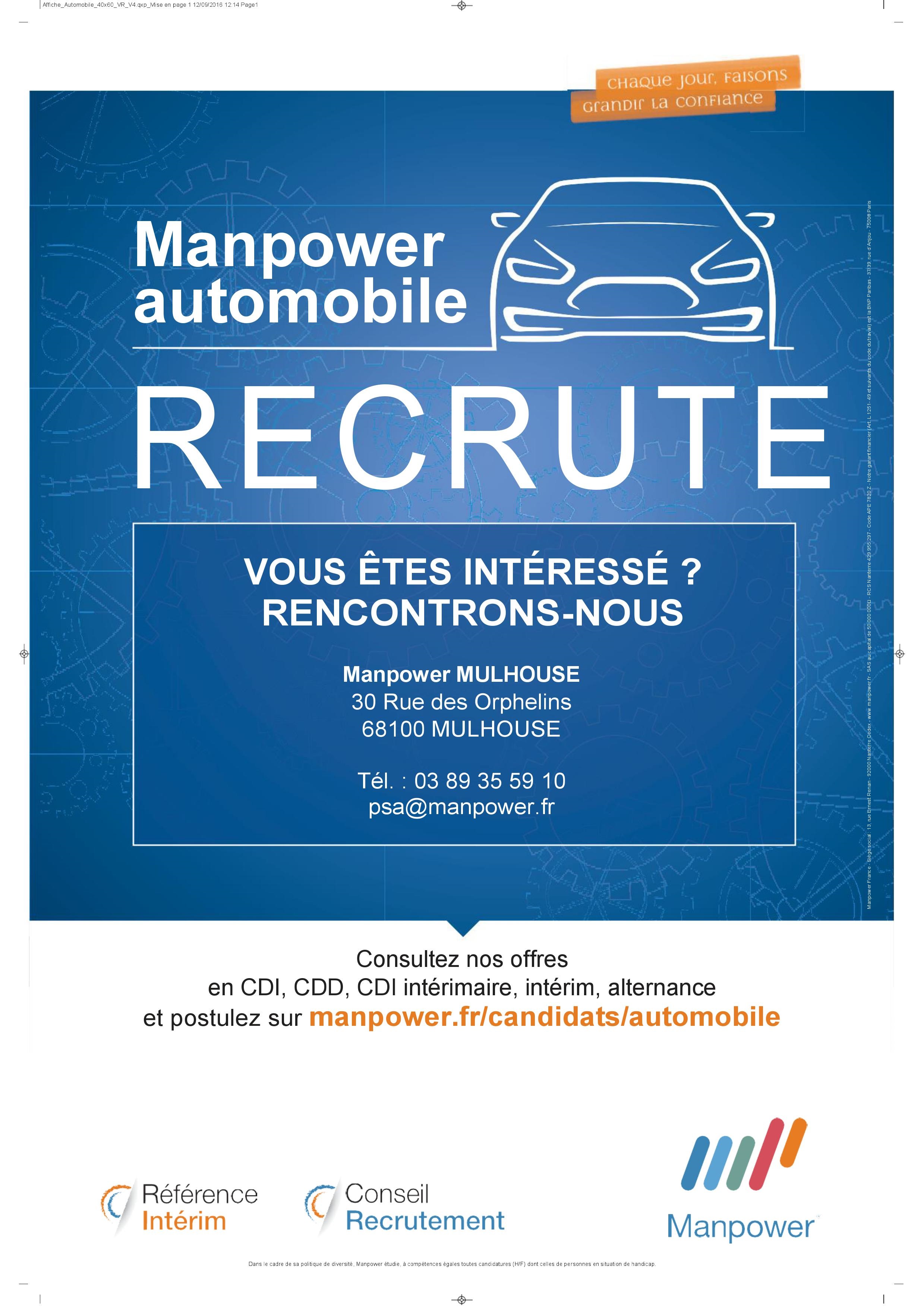 Manpower automobile recrute