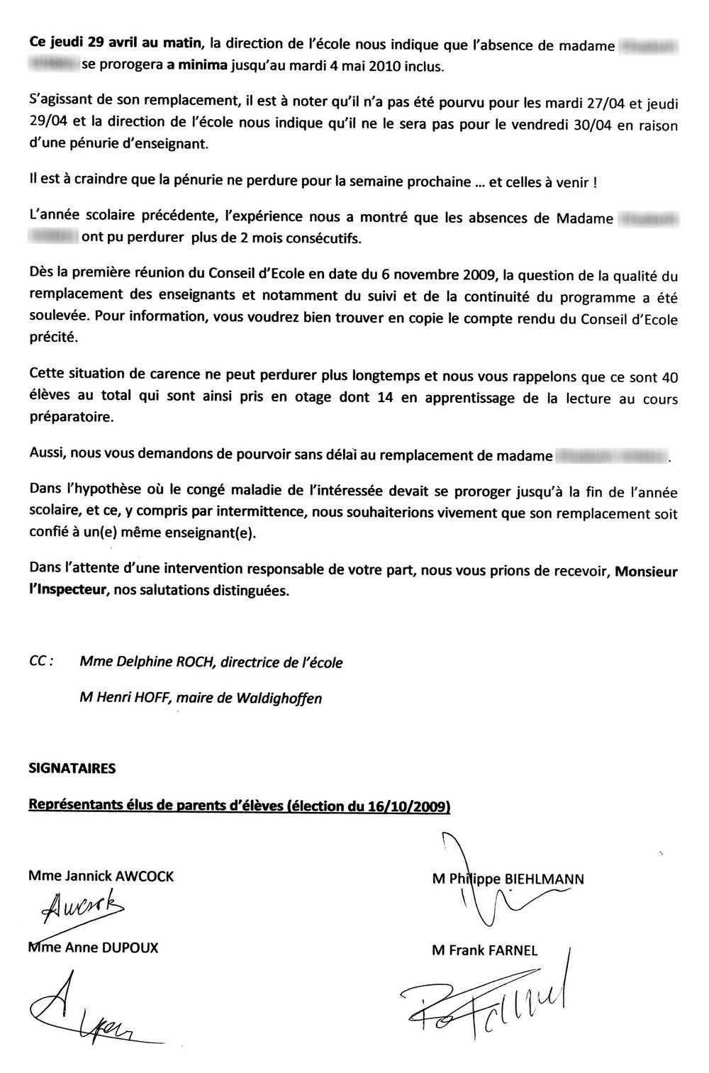 Lettre parents page 2