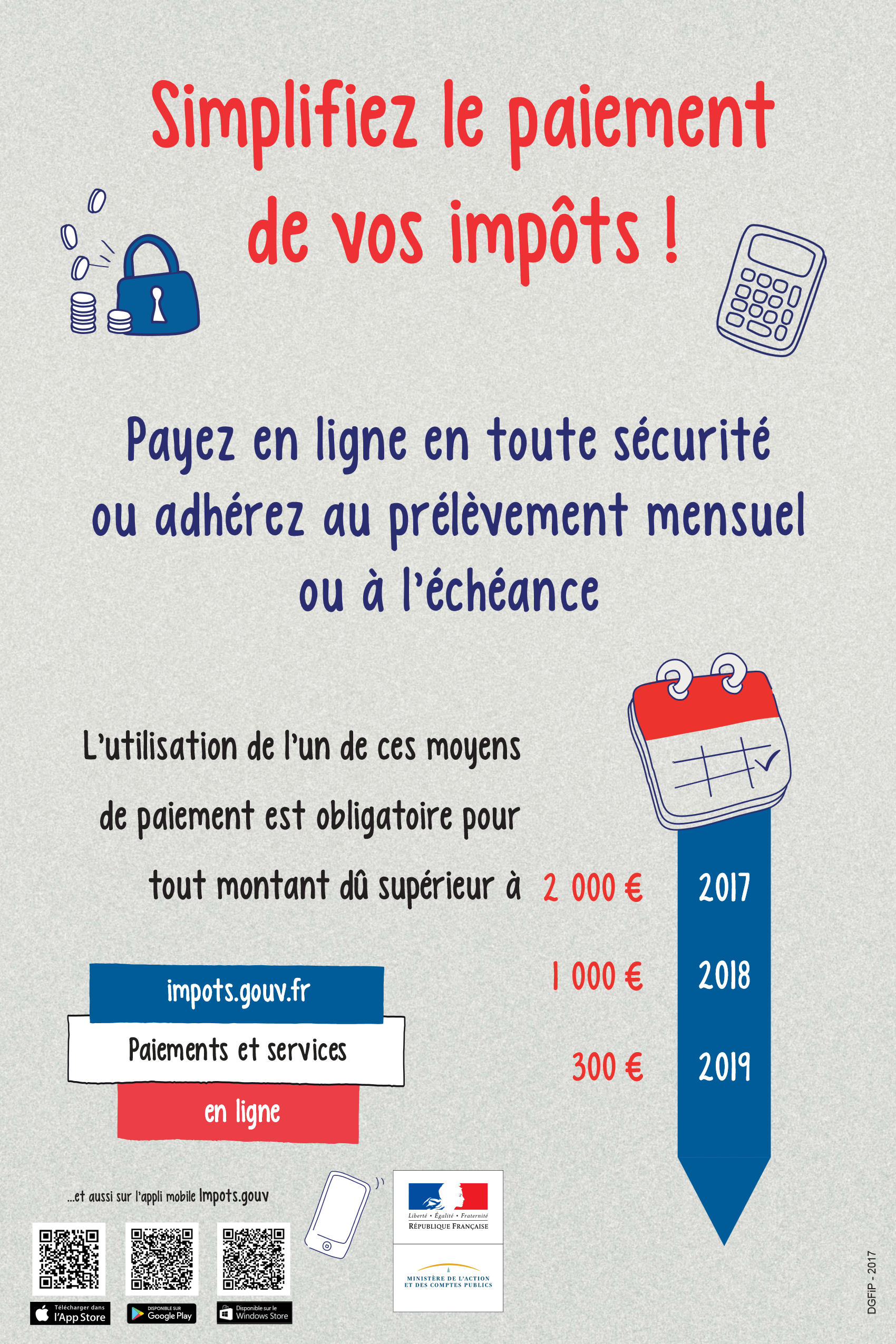 Affiche paiement impots