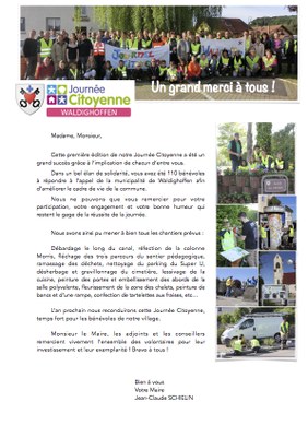 remerciement journée citoyenne 2016