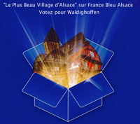 Le visuel France Bleu pour l'emission Le plus beau village d'Alsace.