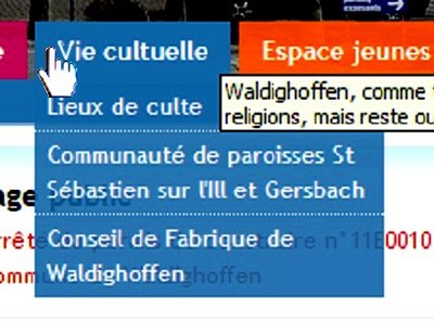 Onglet Vie cultuelle