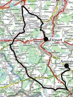 Carte du parcours du Grand rassemblement des motards à Waldighoffen