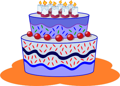 Gâteau d'anniversaire violet