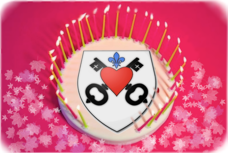 Gâteau d'anniversaire au blason communal