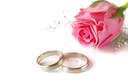 Mariage anneaux rose